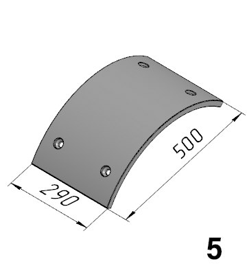 Р-967 (JB6000.3-1) Бронелист затвора средний NFLG